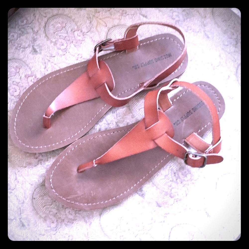 Vintage Mossimo S. C. Leather Sandals, size 5/6